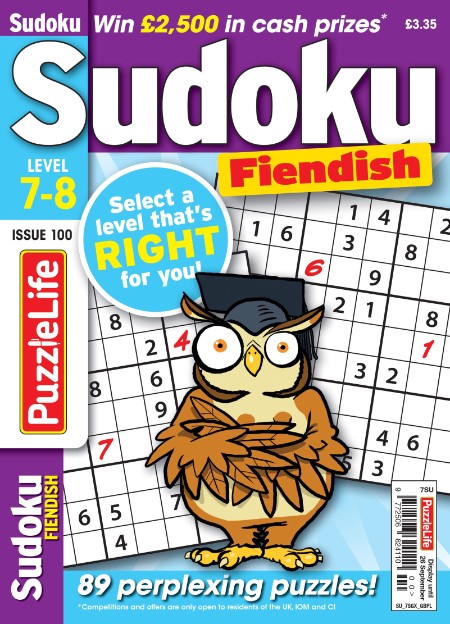 PuzzleLife Sudoku Fiendish - Issue 100 2024