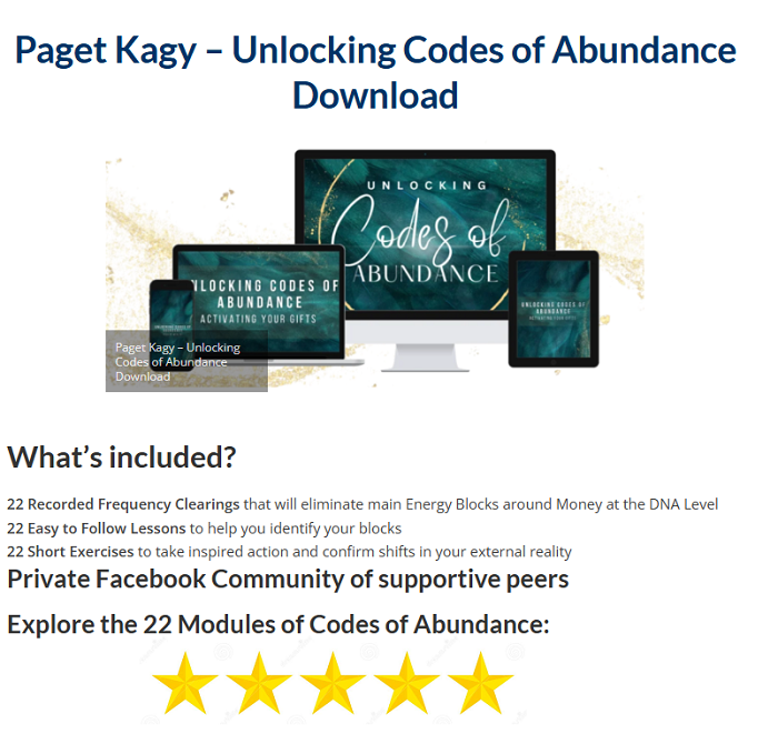 Paget Kagy – Unlocking Codes of Abundance Download 2024