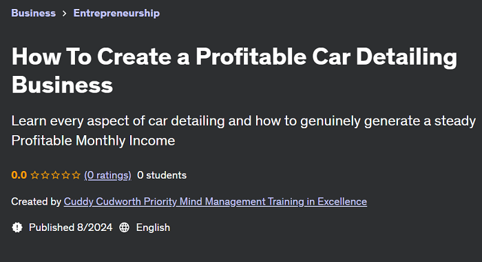 How To Create a profitable Car Detailing Business