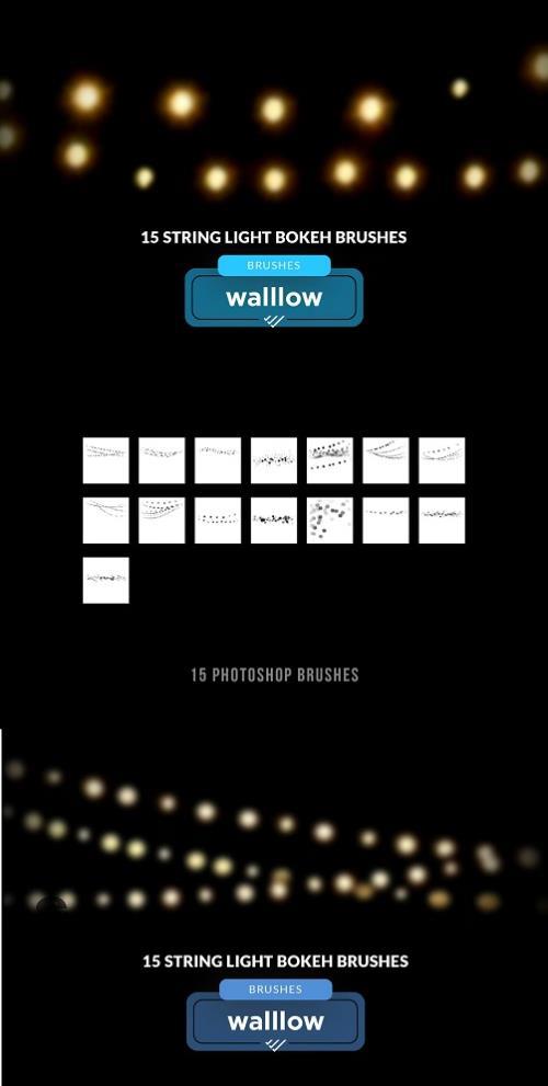 15 String Light Bokeh Brushes - VM3KAHA
