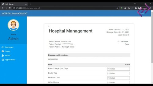 Hospital Management System Using Django