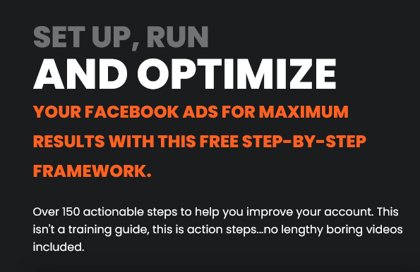 RUN AND OPTIMIZE YOUR FACEBOOK ADS FOR MAXIMUM RESULTS WITH THIS FRAMEWORK