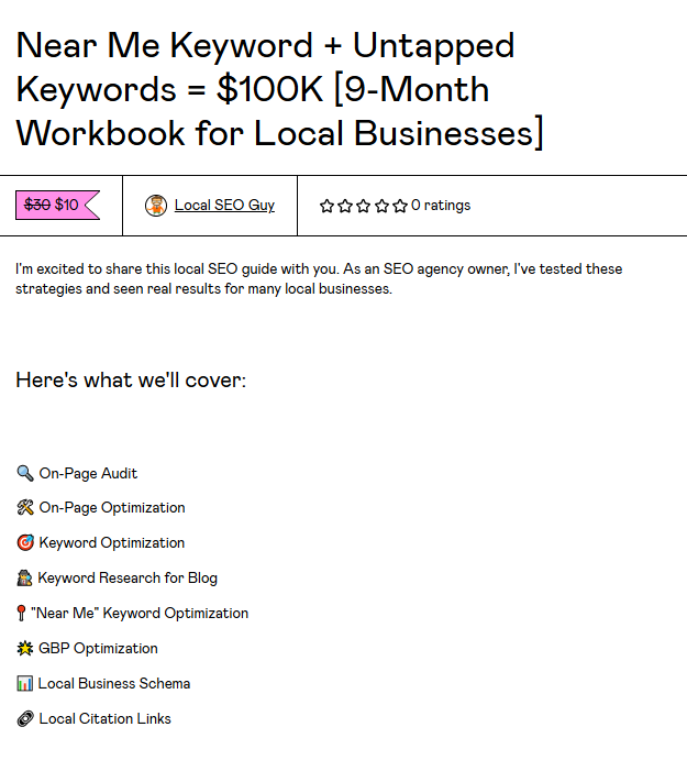 Near Me Keyword + Untapped Keywords = $100K [9–Month Workbook for Local Businesses]