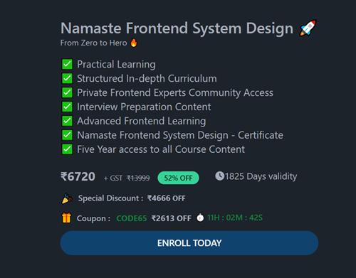 Namaste Frontend System Design