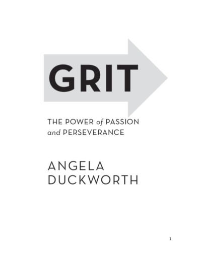 Workbook on Grit: The Power of Passion and Perseverance by Angela Duckworth Discus...