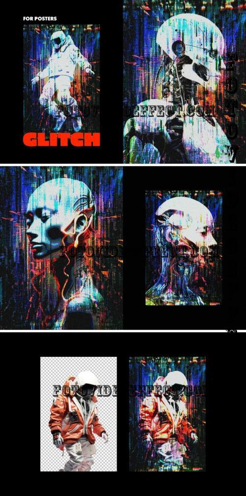 Glitch Pixels Screen Photo Effect - 283650406