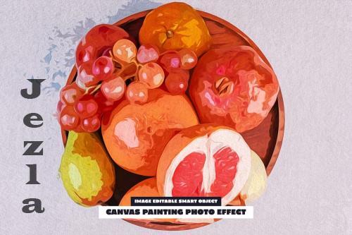 Canvas Painting Photo Effect - 283608919