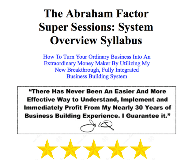 Jay Abraham – Abraham Factor Seminar Download 2024