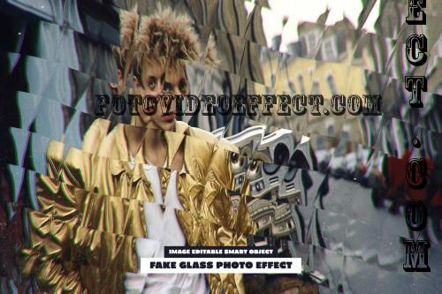 Fake Glass Photo Effect - 283608904