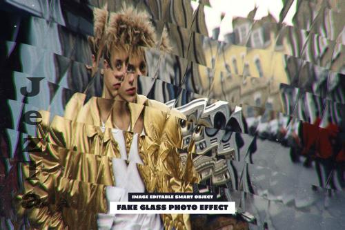 Fake Glass Photo Effect - 283608904