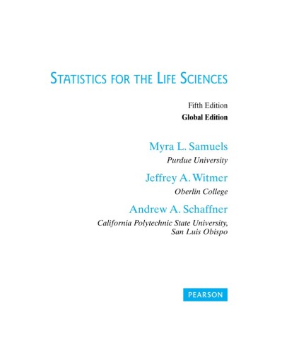 Statistics for the Life Sciences / Edition 5 - Myra Samuels Ccae06151b7305db36218696e7e34e8e