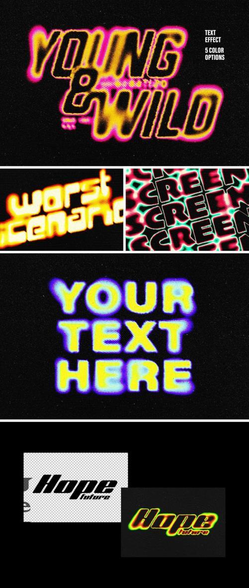 Wave Halftone Text Effect - 283391484