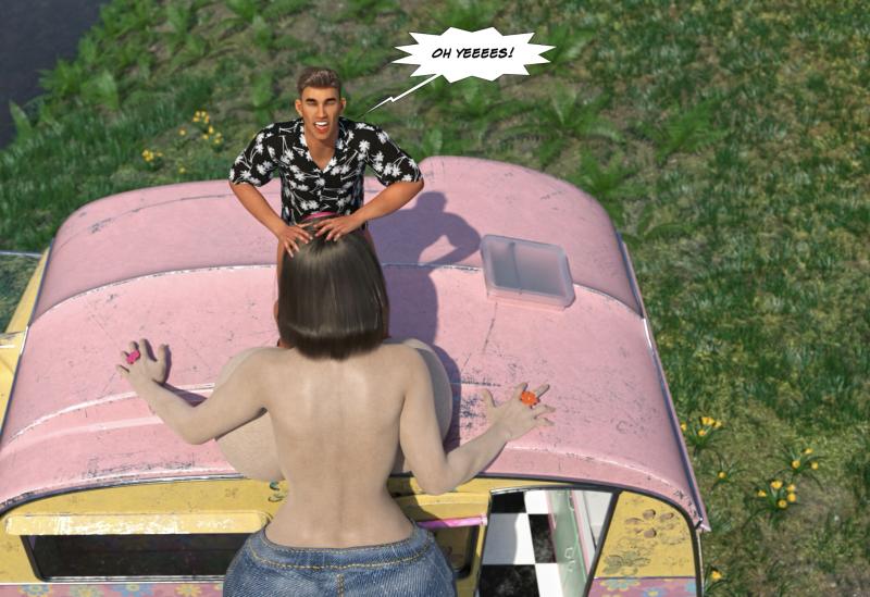 GiantPoser - Tall Hippie Girl Complete 3D Porn Comic