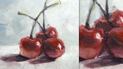 Loose Impressionism – Cherries Still Life Painting – Beginner