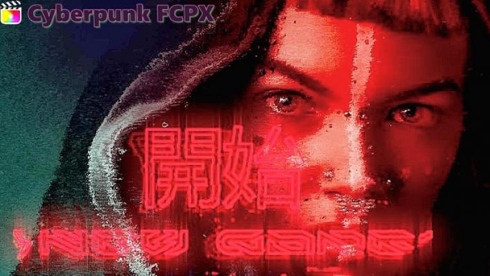 mTitle Cyberpunk FCPX Plugin - Pack Of Futuristic Openers and Effects for Final Cut Pro X