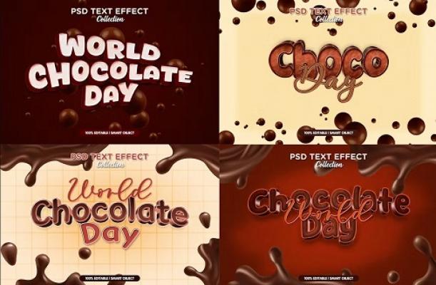 Chocolate text effect set - UX39QSB