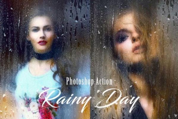 Rainy Day Photoshop Action 97962749