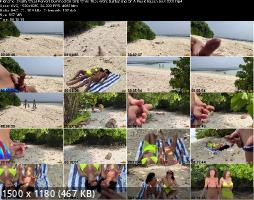 Katty West - Pervert Cummed On Girls While They Were Sunbathing On A Public Beach FullHD