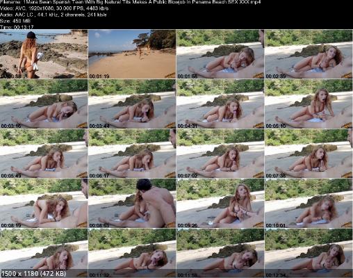 Spanish Girl Blowjob on Panama Beach - Mara Swan 