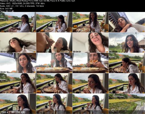 Katty West Eating Pizza With Cum On My Face In A Public Cafe FullHD 1080p